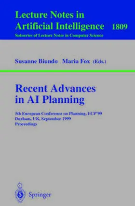 Biundo / Fox |  Recent Advances in AI Planning | eBook | Sack Fachmedien