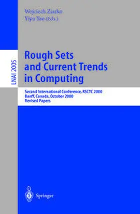 Ziarko / Yao |  Rough Sets and Current Trends in Computing | eBook | Sack Fachmedien