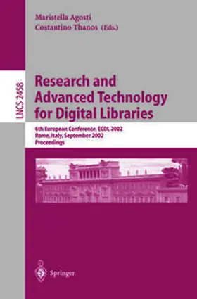 Thanos |  Research and Advanced Technology for Digital Libraries | eBook | Sack Fachmedien