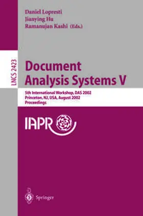 Lopresti / Hu / Kashi |  Document Analysis Systems V | eBook | Sack Fachmedien