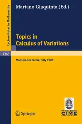 Giaquinta |  Topics in Calculus of Variations | eBook | Sack Fachmedien