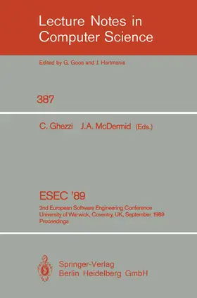 Ghezzi / McDermid |  ESEC '89 | eBook | Sack Fachmedien