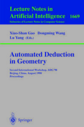 Gao / Wang / Yang |  Automated Deduction in Geometry | eBook | Sack Fachmedien