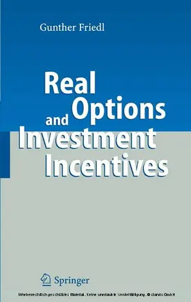 Friedl |  Real Options and Investment Incentives | eBook | Sack Fachmedien