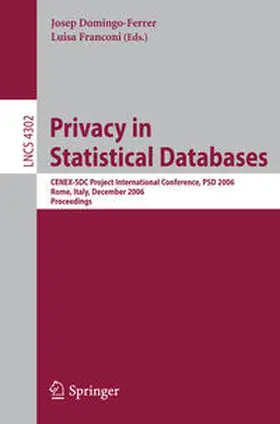 Domingo-Ferrer / Franconi |  Privacy in Statistical Databases | eBook | Sack Fachmedien