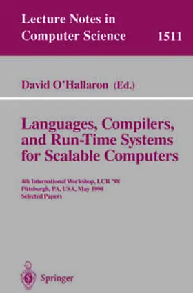 O'Hallaron |  Languages, Compilers, and Run-Time Systems for Scalable Computers | eBook | Sack Fachmedien