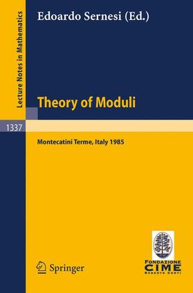 Sernesi |  Theory of Moduli | Buch |  Sack Fachmedien