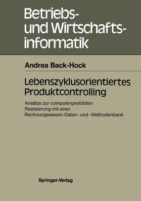 Back-Hock |  Lebenszyklusorientiertes Produktcontrolling | Buch |  Sack Fachmedien