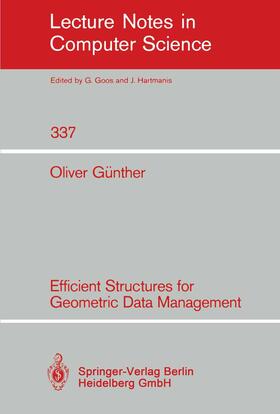 Günther |  Efficient Structures for Geometric Data Management | Buch |  Sack Fachmedien