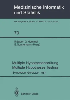 Bauer / Sonnemann / Hommel |  Multiple Hypothesenprüfung / Multiple Hypotheses Testing | Buch |  Sack Fachmedien