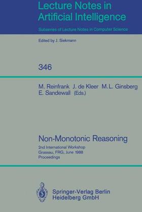 Reinfrank / Sandewall / Kleer |  Non-Monotonic Reasoning | Buch |  Sack Fachmedien