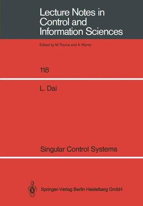 Dai |  Singular Control Systems | Buch |  Sack Fachmedien