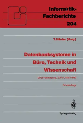 Härder |  Datenbanksysteme in Büro, Technik und Wissenschaft | Buch |  Sack Fachmedien