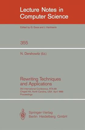 Dershowitz |  Rewriting Techniques and Applications | Buch |  Sack Fachmedien