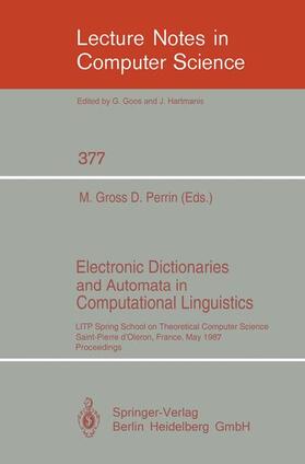 Perrin / Gross |  Electronic Dictionaries and Automata in Computational Linguistics | Buch |  Sack Fachmedien