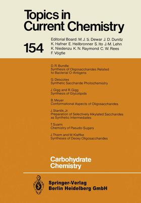 Thiem |  Carbohydrate Chemistry | Buch |  Sack Fachmedien