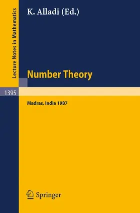 Alladi |  Number Theory, Madras 1987 | Buch |  Sack Fachmedien