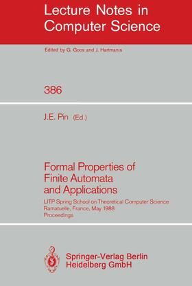 Pin |  Formal Properties of Finite Automata and Applications | Buch |  Sack Fachmedien