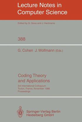 Wolfmann / Cohen |  Coding Theory and Applications | Buch |  Sack Fachmedien