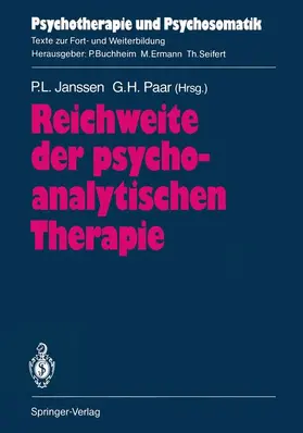 Paar / Janssen |  Reichweite der psychoanalytischen Therapie | Buch |  Sack Fachmedien