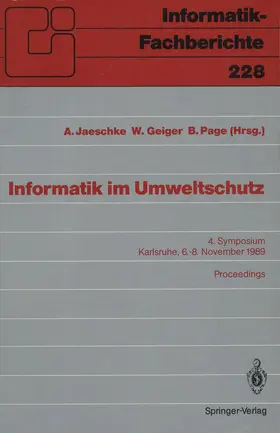 Jaeschke / Page / Geiger |  Informatik im Umweltschutz | Buch |  Sack Fachmedien