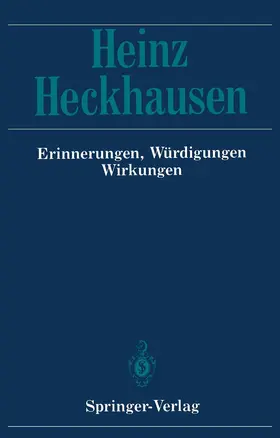 Max-Planck-Institut |  Heinz Heckhausen | Buch |  Sack Fachmedien