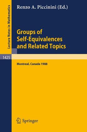Piccinini |  Groups of Self-Equivalences and Related Topics | Buch |  Sack Fachmedien