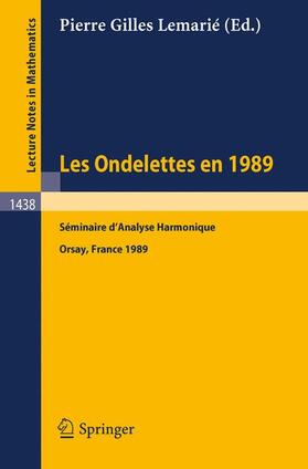 Lemarie |  Les Ondelettes en 1989 | Buch |  Sack Fachmedien