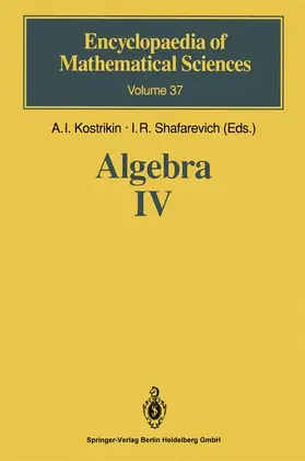 Kostrikin / Shafarevich |  Algebra IV | Buch |  Sack Fachmedien