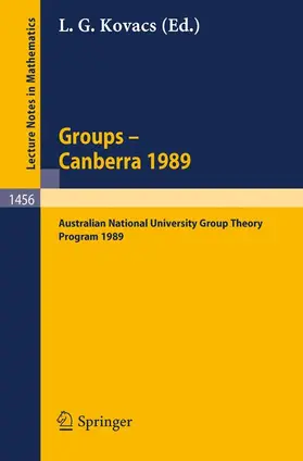 Kovacs |  Groups - Canberra 1989 | Buch |  Sack Fachmedien