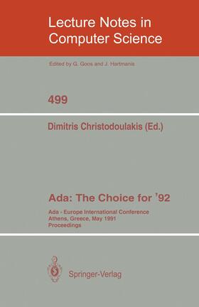 Christodoulakis |  Ada: The Choice for '92 | Buch |  Sack Fachmedien