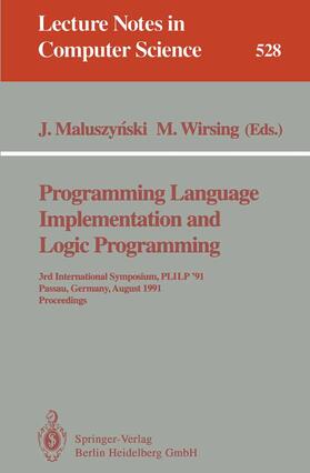 Wirsing / Maluszynski |  Programming Language Implementation and Logic Programming | Buch |  Sack Fachmedien