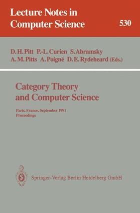 Pitt / Curien / Rydeheard |  Category Theory and Computer Science | Buch |  Sack Fachmedien