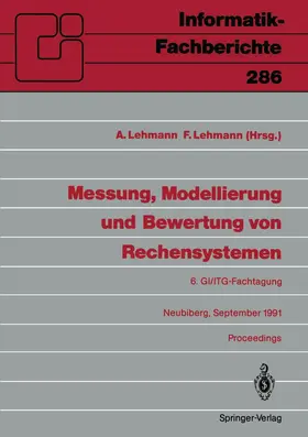 Lehmann |  Messung, Modellierung und Bewertung von Rechensystemen | Buch |  Sack Fachmedien