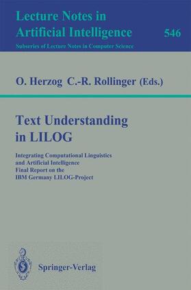 Rollinger / Herzog |  Text Understanding in LILOG | Buch |  Sack Fachmedien