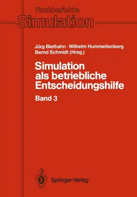 Biethahn / Schmidt / Hummeltenberg |  Simulation als betriebliche Entscheidungshilfe | Buch |  Sack Fachmedien