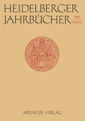 Wiehl |  Heidelberger Jahrbücher | Buch |  Sack Fachmedien