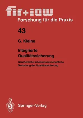 Kleine |  Integrierte Qualitätssicherung | Buch |  Sack Fachmedien