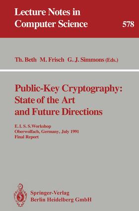 Beth / Simmons / Frisch |  Public-Key Cryptography: State of the Art and Future Directions | Buch |  Sack Fachmedien