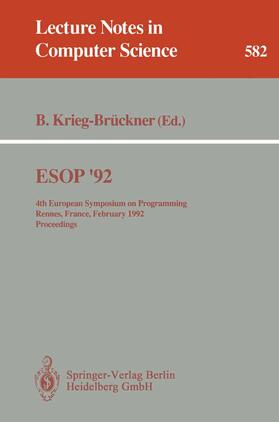 Krieg-Brückner |  ESOP '92 | Buch |  Sack Fachmedien