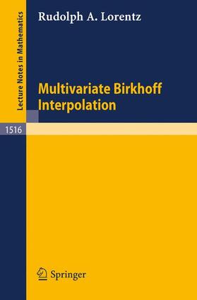 Lorentz |  Multivariate Birkhoff Interpolation | Buch |  Sack Fachmedien