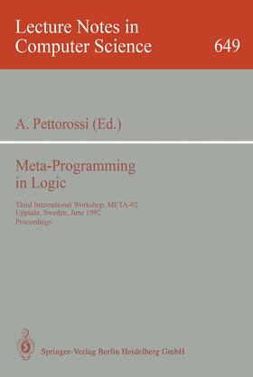 Pettorossi |  Meta-Programming in Logic | Buch |  Sack Fachmedien