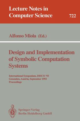 Miola |  Design and Implementation of Symbolic Computation Systems | Buch |  Sack Fachmedien