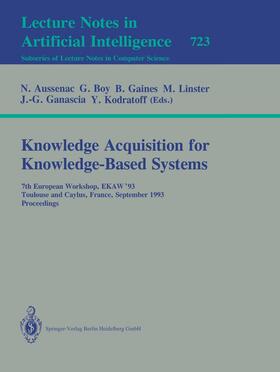 Aussenac / Boy / Linster |  Knowledge Acquisition for Knowledge-Based Systems | Buch |  Sack Fachmedien