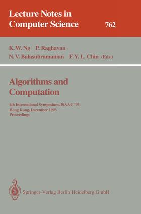 Ng / Chin / Raghavan |  Algorithms and Computation | Buch |  Sack Fachmedien