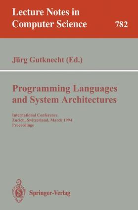 Gutknecht |  Programming Languages and System Architectures | Buch |  Sack Fachmedien