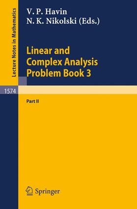 Nikolski / Havin |  Linear and Complex Analysis Problem Book 3 | Buch |  Sack Fachmedien