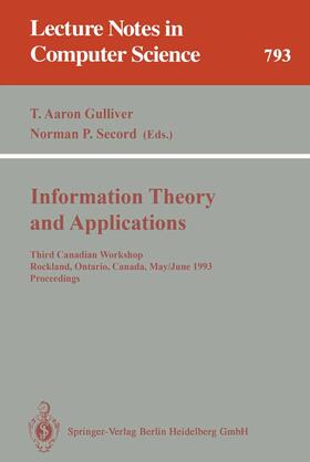 Secord / Gulliver |  Information Theory and Applications | Buch |  Sack Fachmedien