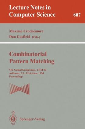 Gusfield / Crochemore |  Combinatorial Pattern Matching | Buch |  Sack Fachmedien