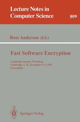 Anderson |  Fast Software Encryption | Buch |  Sack Fachmedien